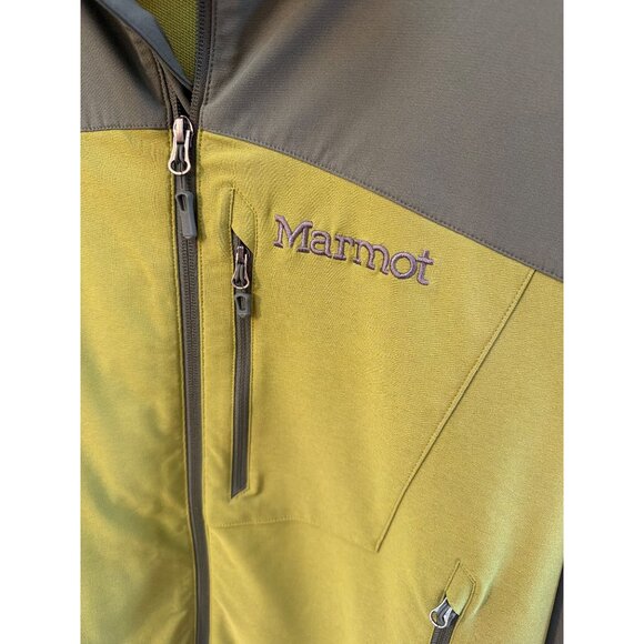 Marmot Mens Full-Zip Green Softshell Jacket XL Lightweight Outdoor Wear - Picture 2 of 5